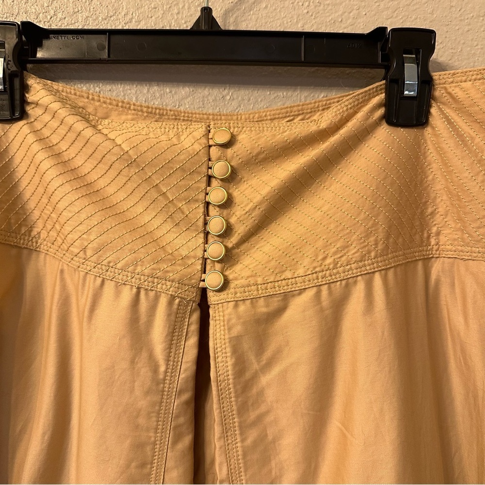 Farm Rio Skirt NWT Khaki Topstitching Yoke Organic Cotton‎ Maxi Skirt. Size XL - Picture 8 of 10
